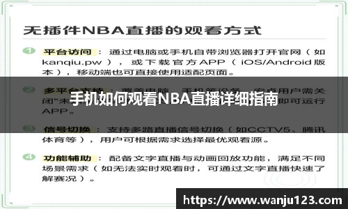 手机如何观看NBA直播详细指南